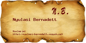 Nyulasi Bernadett névjegykártya