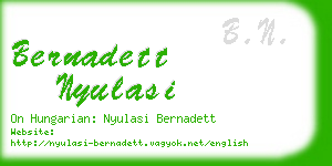 bernadett nyulasi business card